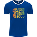 Juneteenth Black Lives Matter Freedom Mens Ringer T-Shirt FotL Royal Blue/White
