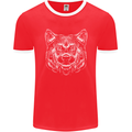 A Shiba Dog Drawing Mens Ringer T-Shirt FotL Red/White