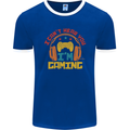 I Can't Hear You I'm Gaming Funny Gaming Mens Ringer T-Shirt FotL Royal Blue/White