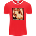 Capybara Comrade Mens Ringer T-Shirt FotL Red/White