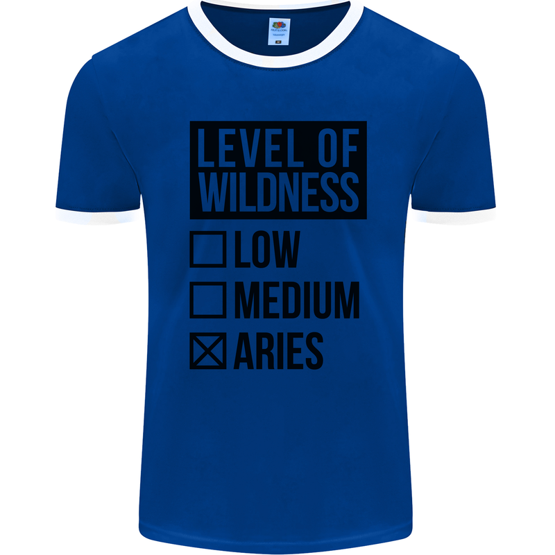 Levels of Wildness Aries Mens Ringer T-Shirt FotL Royal Blue/White