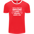 This Is What an Awesome Lorry Driver Looks Mens Ringer T-Shirt FotL Red/White