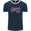 Legend Since 35th Birthday 1988 Mens Ringer T-Shirt FotL Navy Blue/White