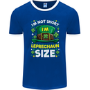 St Patricks Day I'm Leprechaun Sized Funny Mens Ringer T-Shirt FotL Royal Blue/White