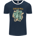 Owls Species Mens Ringer T-Shirt FotL Navy Blue/White