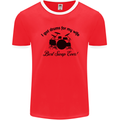Drums for My Wife Drumming Drummer Mens Ringer T-Shirt FotL Red/White