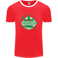 Highrish St. Patrick's Day Weed Drugs Funny Mens Ringer T-Shirt FotL Red/White