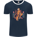 Chinese Zodiac Shengxiao Year of the Monkey Mens Ringer T-Shirt FotL Navy Blue/White