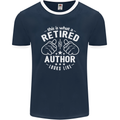 This Is What a Retired Author Looks Like Mens Ringer T-Shirt FotL Navy Blue/White