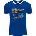 Guitar Retirement Plan Guitarist Acoustic Mens Ringer T-Shirt FotL Royal Blue/White