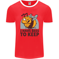 Beekeeper I Have Bees to Keep Mens Ringer T-Shirt FotL Red/White