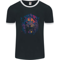 A Ferocious Lion Mens Ringer T-Shirt FotL Black/White