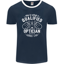 A Qualified Optician Looks Like Mens Ringer T-Shirt FotL Navy Blue/White