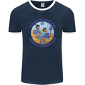 Father & Daughter Gaming Gamer Day Funny Mens Ringer T-Shirt FotL Navy Blue/White