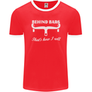 Behind Bars That's How I Roll Cycling Bike Mens Ringer T-Shirt FotL Red/White