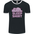 A Hippo Sleeping Shirt Hippomotamus Mens Ringer T-Shirt FotL Black/White