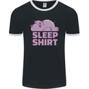 A Hippo Sleeping Shirt Hippomotamus Mens Ringer T-Shirt FotL Black/White