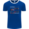 Guitar Heaven Collection Guitarist Acoustic Mens Ringer T-Shirt FotL Royal Blue/White