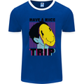 Acid Have a Nice Trip Drugs LSD Trippy Mens Ringer T-Shirt FotL Royal Blue/White