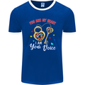 Autism You Are My Heart I Am Your Voice ASD Mens Ringer T-Shirt FotL Royal Blue/White