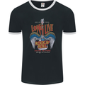 Long Live Rock n Roll Heavy Metal Guitar Mens Ringer T-Shirt FotL Black/White