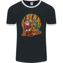 Christmas Santa Claus Bigfoot Unicorn Alien Mens Ringer T-Shirt FotL Black/White
