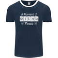 A Moment of Science Please Funny Geek Mens Ringer T-Shirt FotL Navy Blue/White