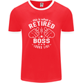 This Is What a Retired Boss Looks Like Mens Ringer T-Shirt FotL Red/White