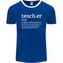 Teacher Maths English Science Sport Funny Mens Ringer T-Shirt FotL Royal Blue/White