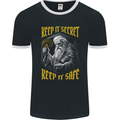 Crypto Keep it Secret Wizard Bitcoin Mens Ringer T-Shirt FotL Black/White