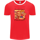 Funny Firework Bonfire Night Guy Fawkes Mens Ringer T-Shirt FotL Red/White