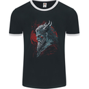A Fantasy Viking Of War Odin Thor Mens Ringer T-Shirt FotL Black/White