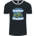 Will Trade Brother For Tractor Farming Mens Ringer T-Shirt FotL Black/White