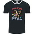 Autism You Are My Heart I Am Your Voice ASD Mens Ringer T-Shirt FotL Black/White