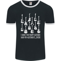 Too Many Guitars Said No Guitarist Mens Ringer T-Shirt FotL Black/White