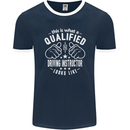 A Qualified Driving Instructor Looks Like Mens Ringer T-Shirt FotL Navy Blue/White