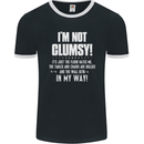 I'm Not Clumsy Funny Slogan Joke Beer Mens Ringer T-Shirt FotL Black/White
