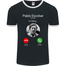 Pablo Escobar El Patron Is Calling Mens Ringer T-Shirt FotL Black/White