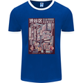 Japanese Sound of City Vibes Japan Mens Ringer T-Shirt FotL Royal Blue/White