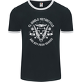 El Diablo Motorcycle Biker Motorbike Mens Ringer T-Shirt FotL Black/White