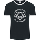 El Diablo Motorcycle Biker Motorbike Mens Ringer T-Shirt FotL Black/White