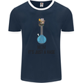 Just a Vase Funny Bong Weed Cannabis Drugs Mens Ringer T-Shirt FotL Navy Blue/White