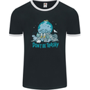 Climate Change Dont Be Trashy Environment Mens Ringer T-Shirt FotL Black/White