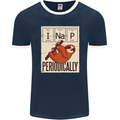 I Nap Funny Periodic Table Sloth Geek Sleep Mens Ringer T-Shirt FotL Navy Blue/White