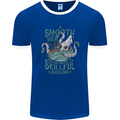 Skilful Sailor Kraken Sailing Octopus Mens Ringer T-Shirt FotL Royal Blue/White