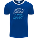 Do Your Squats Drink Water Gym Training Top Mens Ringer T-Shirt FotL Royal Blue/White