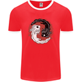 Yin Yang Axoloti Mens Ringer T-Shirt FotL Red/White