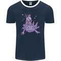 Poseidon Riding an Axaloti Mens Ringer T-Shirt FotL Navy Blue/White