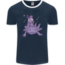 Poseidon Riding an Axaloti Mens Ringer T-Shirt FotL Navy Blue/White