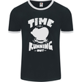 Climate Change Time Running Out Mens Ringer T-Shirt FotL Black/White